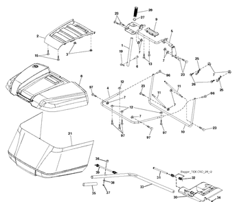 Part Location Diagram of 583539501 Husqvarna Bungee.tex.crd