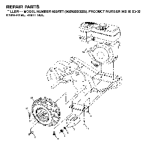 Mainframe, Right Side Diagram and Parts List for 650RTT (96093000200)(2005-08) Husqvarna Tiller