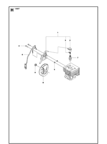 Ignition System Diagram and Parts List for 130BT  Husqvarna Leaf Blower / Vacuum