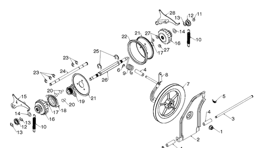 Drive 2 Diagram and Parts List for ST330 (96193012801)(2019-03) Husqvarna Snow Blower