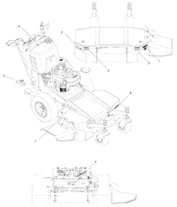 Decals Diagram and Parts List for WH5217 (966947003)(2008-10) Husqvarna Lawn Mower