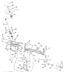 Steering Diagram and Parts List for LGT2654 (96045005000)(2013-09) Husqvarna Lawn Tractor