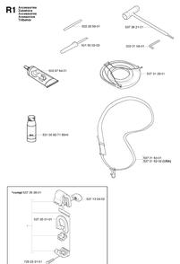 Accessories Diagram and Parts List for 224L  Husqvarna Edger