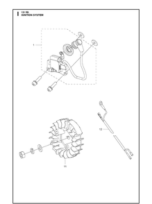Ignition System Diagram and Parts List for 131RB (967843201)(20181300001-Current) Husqvarna Edger