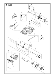 Chassis Diagram and Parts List for LB251S 970488001 Husqvarna Lawn Mower