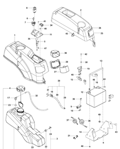 Ignition System Diagram and Parts List for RZ4623 (967009804)(2013-12) Husqvarna Lawn Mower