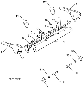 Handles - B Diagram and Parts List for 12524SB (96193004600)(2009-06) Husqvarna Snow Blower