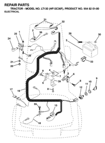 Part Location Diagram of 532169985 Husqvarna Faisceau De Phare 169985
