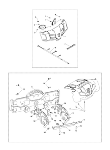 Control Panel And Discharge Chute 2 Diagram and Parts List for ST224  Husqvarna Snow Blower