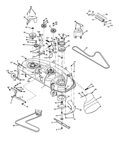 Mower Deck / Cutting Deck Diagram and Parts List for YTH2148-LO21H48A (954572035)(2005-01) Husqvarna Lawn Tractor
