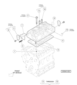 Cylinder Head 1 Diagram and Parts List for HUV4420G 2006-11 Husqvarna Lawn Tractor