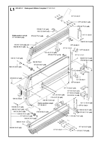 Guards 800mm Diagram and Parts List for WS482HF (00000001275 - 20134501536)(2012-07) Husqvarna Circular Saw