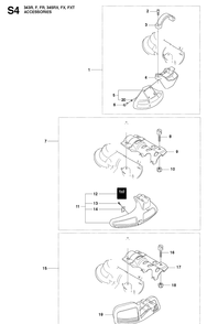 Accessories Diagram and Parts List for 345RX 20103600001-20144899999 Husqvarna Brush Cutter