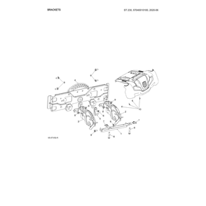 Brackets Diagram and Parts List for 970528802  Husqvarna Snow Blower