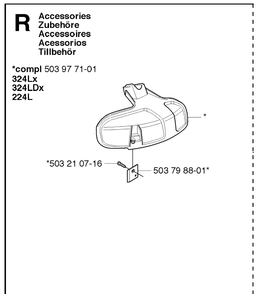Guards Diagram and Parts List for 224L  Husqvarna Edger