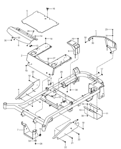 Frame Diagram and Parts List for MZ54S (96733410100)(2016-12) Husqvarna Lawn Mower