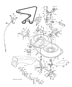 Mower Deck / Cutting Deck Diagram and Parts List for P200107HRB (960610178-05)(2011-08) Husqvarna Lawn Tractor