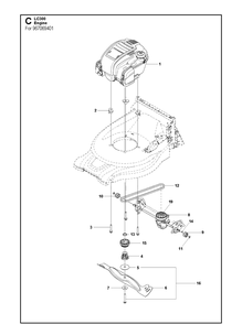 Engine 2 Diagram and Parts List for LC353V  Husqvarna Lawn Mower