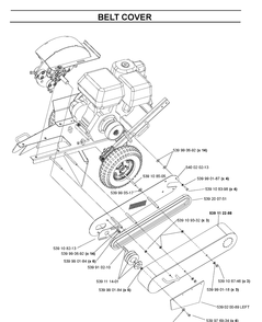 Belt Guard And Pulley Diagram and Parts List for SG13 (968999239)(2005-12) Husqvarna Lawn Tractor Accessories