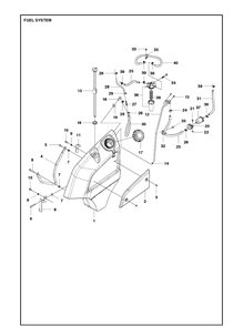 Fuel System Diagram and Parts List for P525  Husqvarna Lawn Mower
