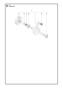 Crankshaft Diagram and Parts List for 372XP-XPG 20111800001 & Above Husqvarna Chainsaw
