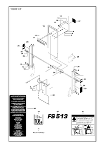Toolbox Diagram and Parts List for FS520 (FS 524)(2007-08) Husqvarna Circular Saw