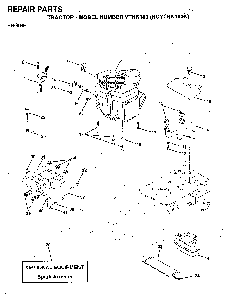 Engine Diagram and Parts List for YTHK180 (HCYTHK180A)(1996-01) Husqvarna Lawn Tractor