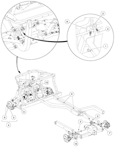 Hydraulic Brake Lines And Clips Diagram and Parts List for HUV4421GXP 2009 Husqvarna Lawn Tractor