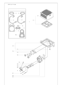 Air Filter Diagram and Parts List for K760CUT-N-BREAK 2009-11 Husqvarna Table Saw Accessories