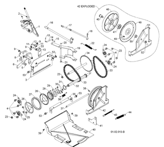 Drive 2 Diagram and Parts List for 14527E (96193007500)(2011-06) Husqvarna Snow Blower