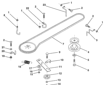 Part Location Diagram of 532133356 Husqvarna Keeper, T/A Ground Drive Belt