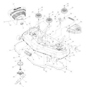 54 Inch Cutting Deck Diagram and Parts List for Z5426 (968999508)(2007-04) Husqvarna Lawn Mower