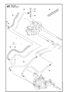 Chassis / Frame 2 Diagram and Parts List for R320AWD (966757401)(2012) Husqvarna Lawn Mower
