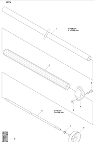 P4 Shaft Diagram and Parts List for 327P4 2008-03 Husqvarna Pole Saw