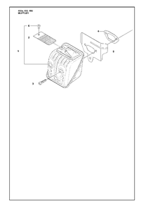 Muffler Diagram and Parts List for 455ERANCHER 2009-10 Husqvarna Chainsaw