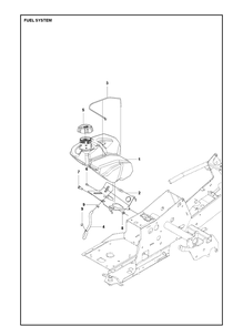 Fuel System Diagram and Parts List for R216T AWD Husqvarna Lawn Mower