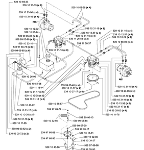 Hydraulic Assembly Tl Diagram and Parts List for IZ5225TXPKOA (968999375)(2005-12) Husqvarna Lawn Mower