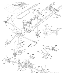 Drive Diagram and Parts List for GTH2648 (96043003002)(2008-02) Husqvarna Lawn Mower