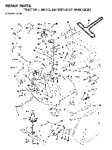 Mower Deck / Cutting Deck Diagram and Parts List for LR125 (954001202C)(1995-03) Husqvarna Lawn Tractor