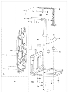 Spray System Diagram and Parts List for 323S15 967078301 Husqvarna Sprayer