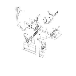 Mower Lift Diagram and Parts List for 917287542  Husqvarna Lawn Tractor