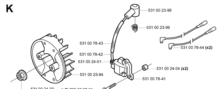 Part Location Diagram of 531007843 Husqvarna 