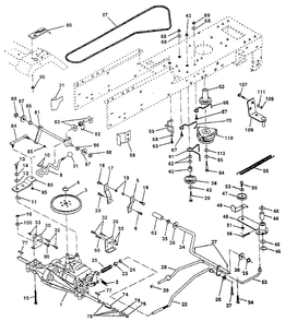 Drive Diagram and Parts List for YT180 (954000652-A)(1994-01) Husqvarna Lawn Tractor
