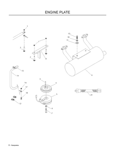 Engine Plate Diagram and Parts List for LZF5227 (966956701)(2009-07) Husqvarna Lawn Mower