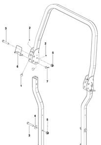 Protection Frame Diagram and Parts List for PZ6034FX (966516801)(2009-09) Husqvarna Lawn Mower