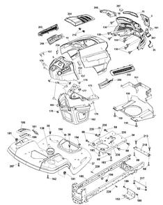 Chassis / Frame Diagram and Parts List for YTH21K46 (96043012300)(2010 - 11) Husqvarna Lawn Tractor
