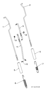 Handle And Controls 5 Diagram and Parts List for 12530HV (96193007204)(2013-08) Husqvarna Snow Blower