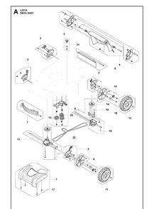Mower Deck / Cutting Deck Diagram and Parts List for L221A (967993001)(2020-02) Husqvarna Lawn Mower