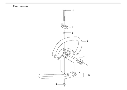 Handle Diagram and Parts List for 335FR  Husqvarna Brush Cutter