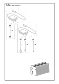 Battery And Electronics Diagram and Parts List for TS100I  Husqvarna Lawn Tractor
